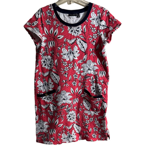 Susan Graver Pink and White Floral Dress